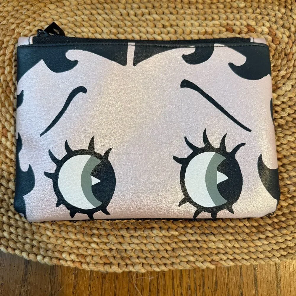 Betty Boop x IPSY Makeup Bag Reversible Sequin Cosmetic Pouch Faux Leather